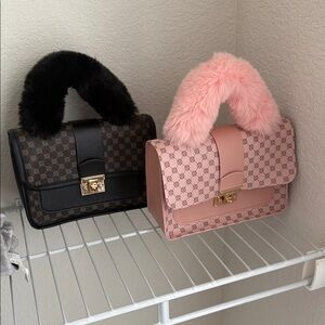 Elegant Pink and brown Handbags